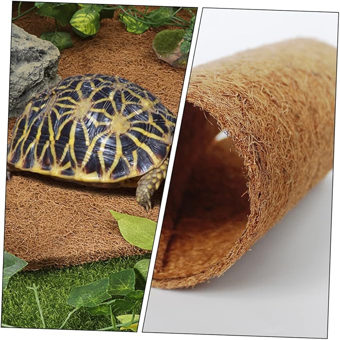 Coconut Fiber Reptile Carpet Turtle Bedding Lizard Tank Accessories Thermal Insulation Pad for Tortoise Substrate Easy Cleaning Soft Mat for Reptile Terrarium
