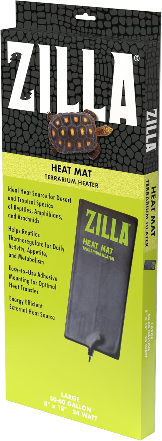 Zilla Terrarium Heat Mats Black Large, 50-60 Gallon, 24 Watt