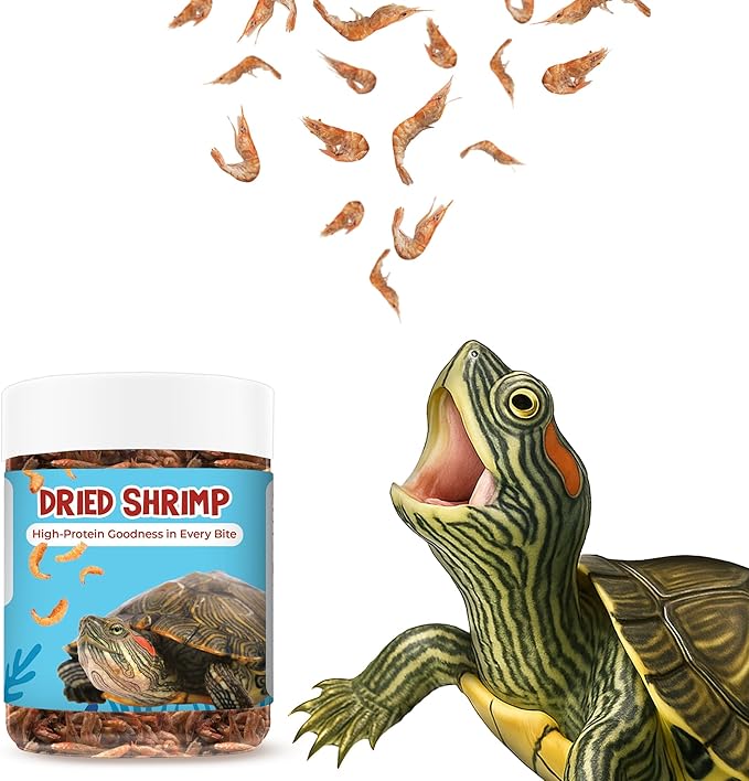 JOR Dried Shrimps for Turtle, Freeze-Dried High Protein, Low Fat Snack for Shell Growth & Energy, Easy-Chew Treat for Tropical Fish, Reptiles, Amphibians & Other Aquarium Pets, 1 oz