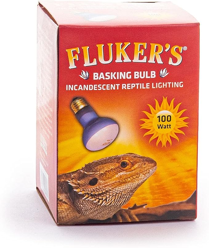 Fluker's Incandescent Basking Spotlight Bulbs for Reptiles Tanks,Reptile Heat Lamp Bulbs for Infrared Light,100-Watt,(Pack of 2)