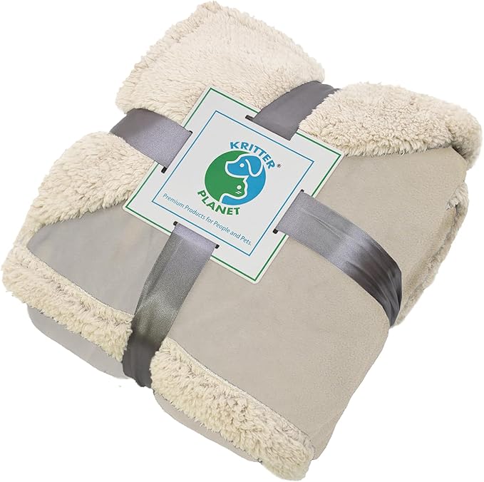 Kritter Planet Large Waterproof Bed Blanket for Intimacy, King Size Love Couples Bed Cover Leakproof, Reversible Protector Furniture Couch Cover for Dogs Pets, Washable, Stain Proof, Hair Resistant