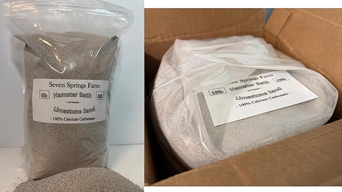 Reptile Sand - 100% Limestone Calcium Aquarium Substrate - All Natural Quarried in The USA (6, Pounds)