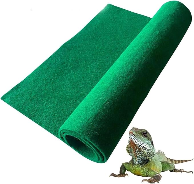 Hamiledyi Reptile Carpet 39.4 X 19.7 Terrarium Bedding Substrate Liner Reptile Mat Tank Accessories for Bearded Dragon Lizard Tortoise Leopard Gecko Snake