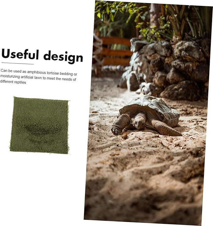 Reptile Carpet Mat Reptile Cage Liner Tortoise Bedding Mat Lizard Carpet Snake Enclosure Easy to Clean Comfortable Habitat