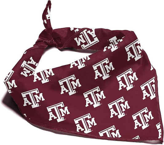 Texas A&M Aggies Officially Licensed Bandana for Dogs and Cats | Fits Pets Great Gift Idea | Easy-to-Tie (Large, 28")