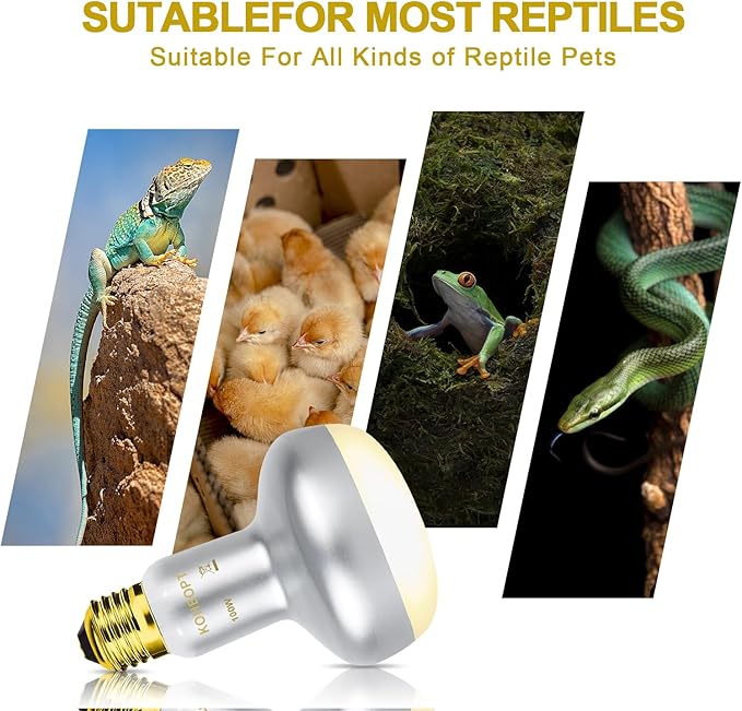 Reptile Heat Lamp 100W,(2 Pack) Heat Emitter UVA Heat Lamp Bulb,Intense Basking Spot Simulated Natural Sunlight Heating Lamp Bulb, Fit E26 Pet Lighting fixtures,for Bearded Dragon, Lizard