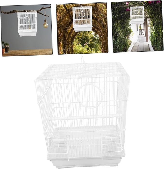 1set Portable Bird Carrier Cage for Travel Lightweight Parrot Cage Spacious Design for Hiking and Outings Safe and Comfortable Habitat for Pets
