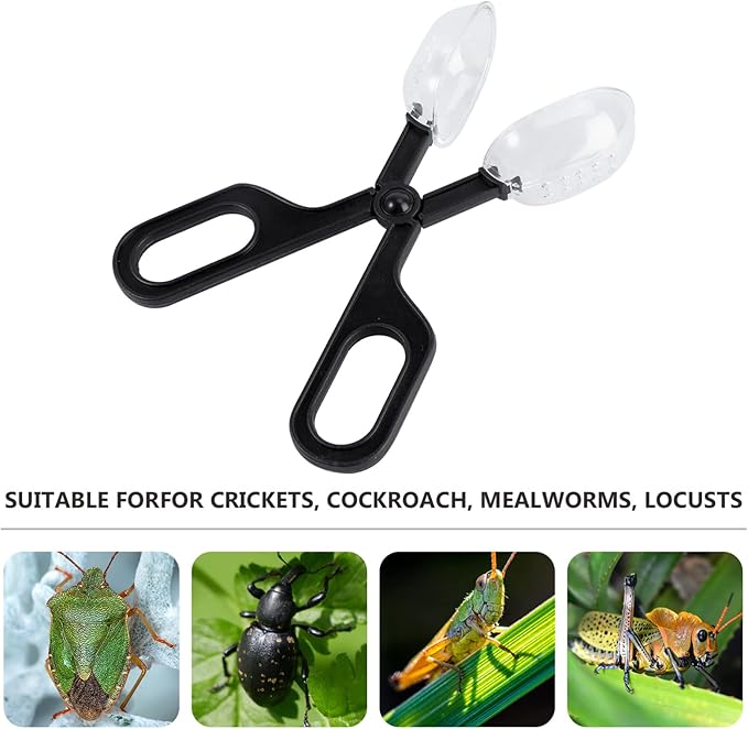 POPETPOP 9pcs Reptile Feeding Clip Flexible Plastic Tool for Easy Pet Feeding and Cleaning for Crickets Locusts and Other for Reptile Care