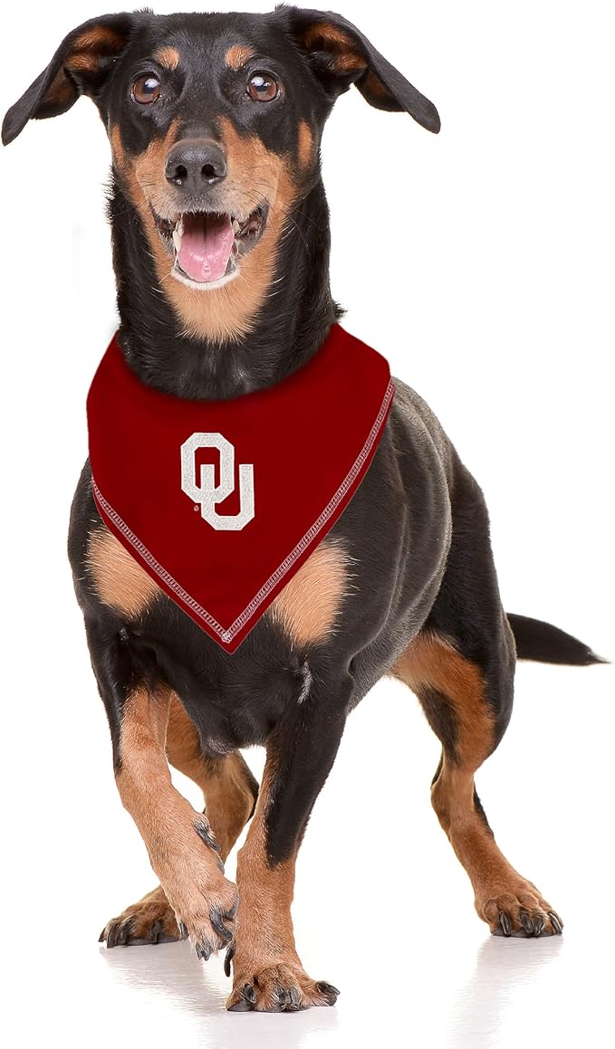 Pets First NCAA Oklahoma Sooners TIE Bandana, Size Large/X-Large. Dog Bandana Scarf Bib for Pet Cat Dog. The Ultimate Game-Day, Party Bandana