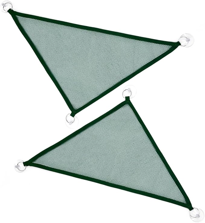 2 Pcs Bearded Dragon Lizard Hammock, Geckos Hammock, Breathable Mesh Reptile Hammock, Suitable for Iguanas, Anoles, Geckos, Snakes, Chameleon（Green）