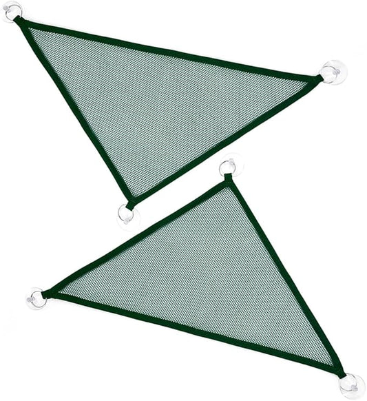 2 Pcs Bearded Dragon Lizard Hammock, Geckos Hammock, Breathable Mesh Reptile Hammock, Suitable for Iguanas, Anoles, Geckos, Snakes, Chameleon（Green）