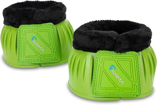 Shires ARMA Fleece Trim Bell Boot (Bright Green, X-Full)