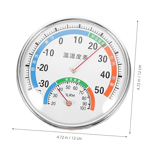 BESPORTBLE Dual Thermometer Hygrometer for Reptile Enclosures Humidity Sensor for Terrariums Easy to Install Space Saving