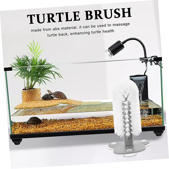 GALPADA Turtle Shell Cleaning Brush with Suction Cup Safe Turtle Scratcher Massager for Mud Removal and Aquarium Use Secure Suction for Comfortable Cleaning Experience