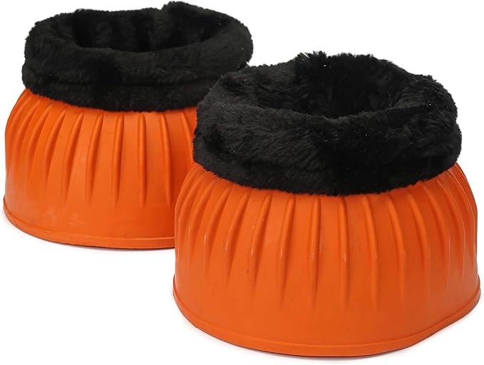 Shires ARMA Fleece Trim Bell Boot (Orange, X-Full)