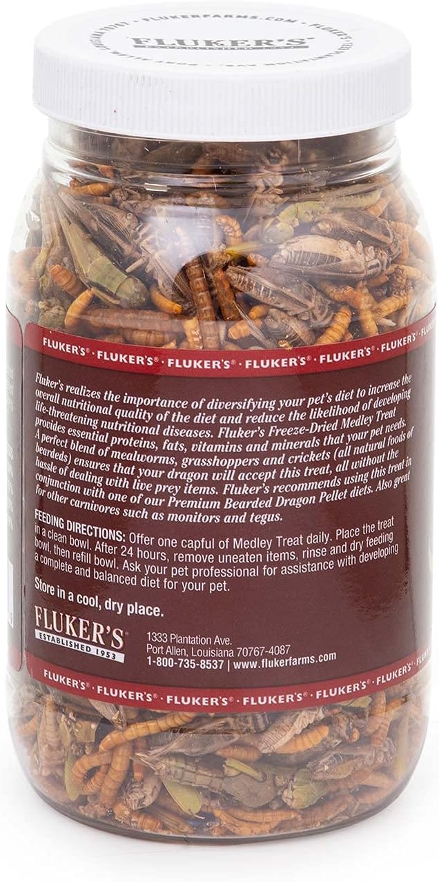 Fluker's Bearded Dragon Medley Treat Food,3.2-Ounce (72023),(Pack of 2)
