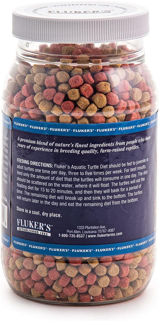 Fluker's Aquatic Turtle Diet, Food Pellets for Turtles, 8 oz (Pack of 2)