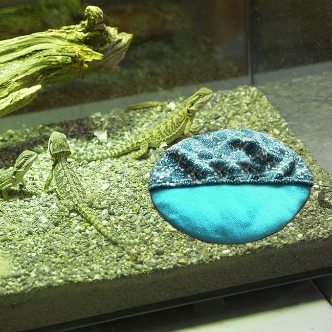 Yanmucy Bearded Dragon Bed 15 Inch Lizard Sleeping Bag Large Size Reptile Hide Habitat Bearded Dragon Accessories for Leopard Gecko Bearded Dragon Hamster Small Animals