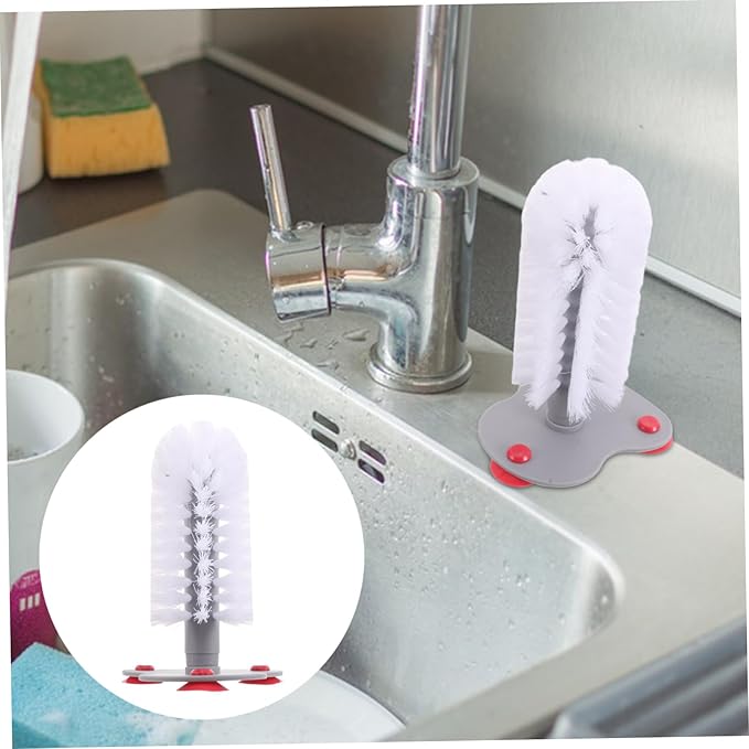 Milisten Turtle Back Brush Suction Cup Cleaning Brush for Aquarium Turtle Tank Reusable Shell Scrubber