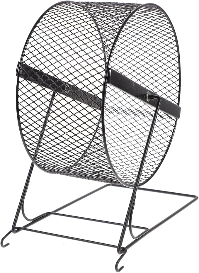 UKCOCO Silent Hamster Running Wheel 8.5 Inch Quiet Exercise Toy with Stable Rack for Small Pets Hedgehogs Chinchillas and Squirrels