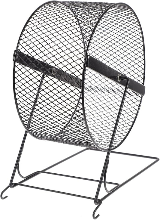 UKCOCO Silent Hamster Running Wheel 8.5 Inch Quiet Exercise Toy with Stable Rack for Small Pets Hedgehogs Chinchillas and Squirrels