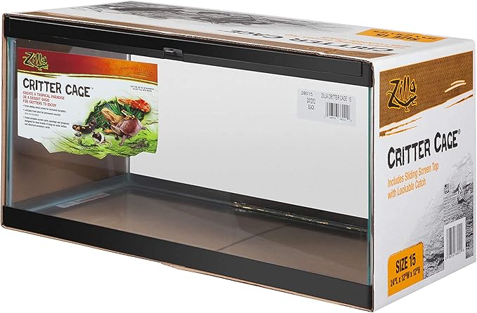 Zilla 28015 15-Gallon Critter Cage, 24-Inch by 12-Inch by 12-Inch
