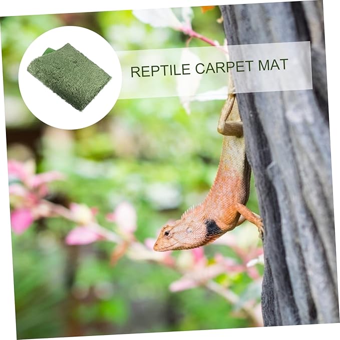 UPKOCH 2pcs Moss Reptile Carpet Mats for Turtle Bedding Reptile Tank Substrate Dry Breathable Pet Mat