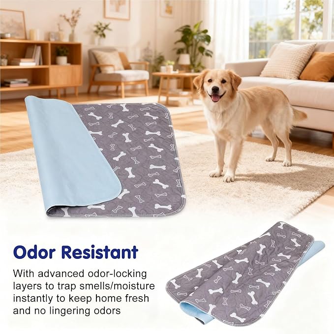 Puppy Pads with pheromones, Elite Pads for Cats, Washable Puppy Pads for Dogs and Cats, Leak-Proof & Anti-Slip Pet Training Pad for Home & Travel(Brown-B, S: 18.1" × 11.8")