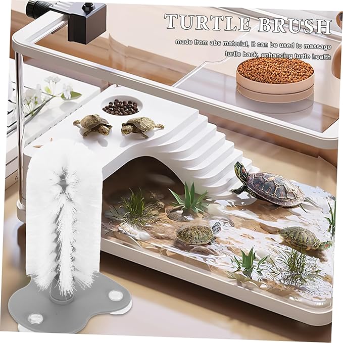 GALPADA Turtle Shell Cleaning Brush with Suction Cup Safe Turtle Scratcher Massager for Mud Removal and Aquarium Use Secure Suction for Comfortable Cleaning Experience