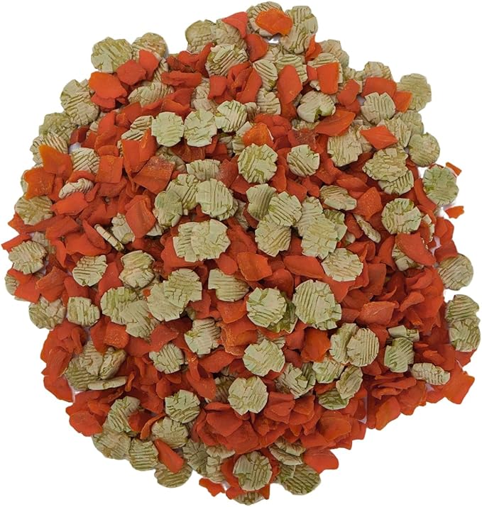 Accretion Carrot & Pea Flakes Mix for Small Pets - 1.5 lb Natural Snack for Chinchillas, Rabbits, Guinea Pigs - Dual-Texture, Vitamin-Rich