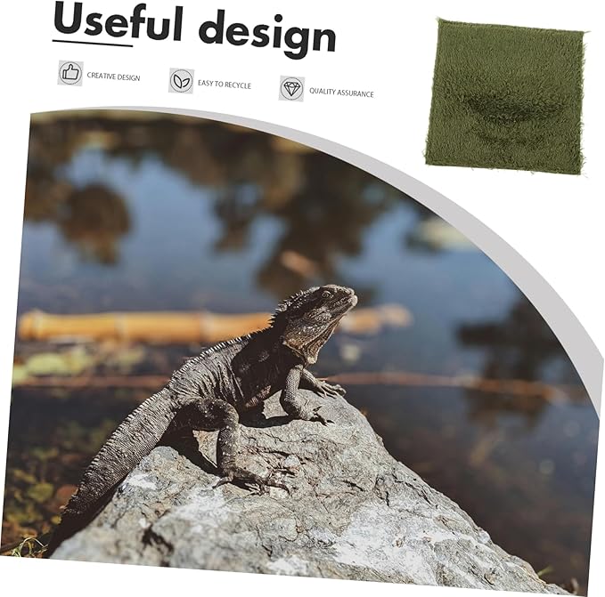 Fake Lawn Reptile Habitat Mat Tortoise Bedding Lizard Carpet Snake Enclosure Carpet Reptile Cage Liner Comfortable