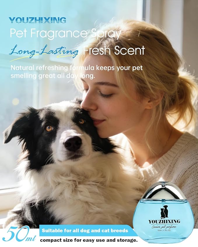 Professional Dog Perfume & Pet Cologne - Jasmine Green Tea - Safe if Licked, Long Lasting Water-Based Deodorizer for Dogs & Cats - 1.7oz Glass Bottle with Gift Box