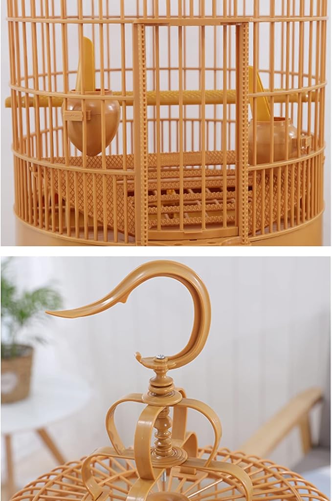 Bird Cage Portable Bird Carrier Parrot Travel Cage with Feeding Cups Breathable Travel Cage Lightweight Bird Carrier for Indoor Outdoor Birdcage,