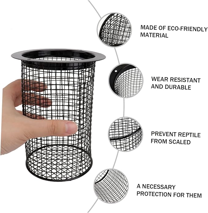 POPETPOP 1Pc Reptile Lampshade for Heat Protection Round Scalding Design Durable Material Easy Installation for Terrarium Decor and Safety Suitable for Lizards and Snakes