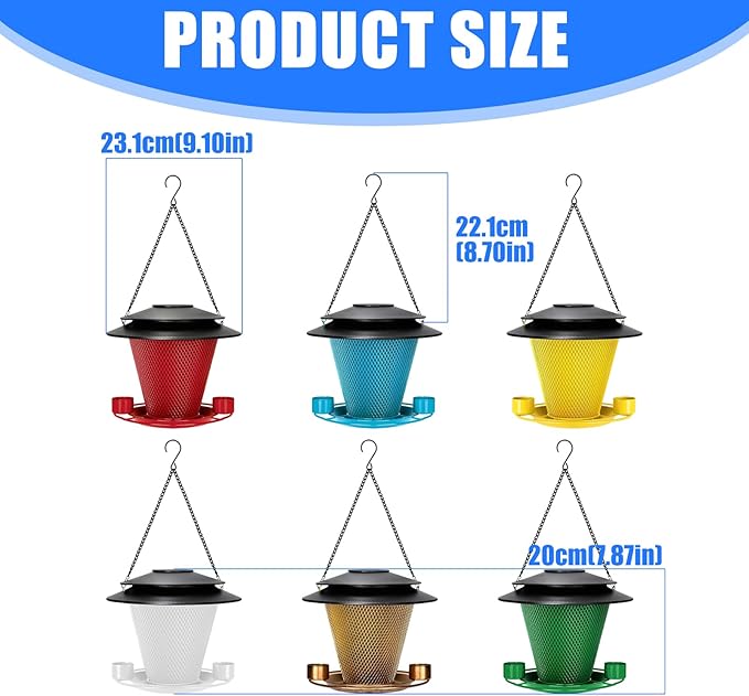 Garden Bird Feeder Weather Rain Protections Feeding Station with Water Bowl Hanging for Outdoor Wild