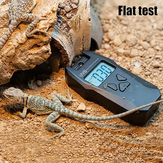 Reptile Tester, UVB/UVI/UVA Handheld Lamp Meter Light Tester with Data Record Function for Measuring 240nm-370nm