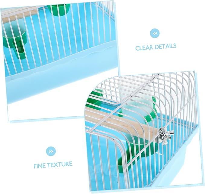 Portable Bird Carrier Cage with Water Dispenser Standing Perch and Food Tray for Parakeets Lovebirds Conures Cockatiels Small Travel Cage for Outdoor Use Lightweight and Easy to
