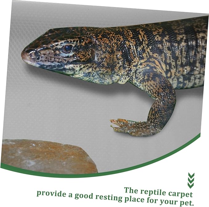 Abaodam Terrarium Substrate Carpet for Reptiles Non Adhesive Reptile Bedding Liner for Snakes Tortoises and Lizards Grey Comfortable and Active Environment