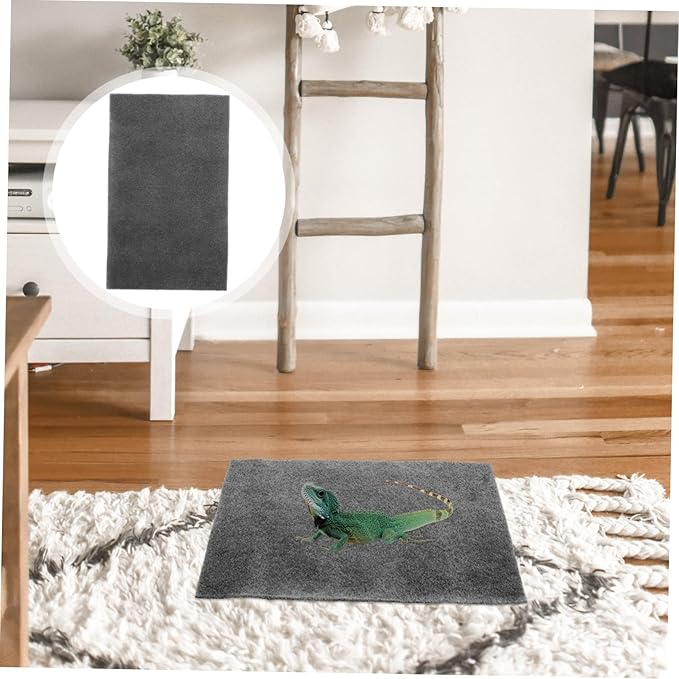 balacoo 2pcs Reptile Carpet Mat Convenient Snake Bedding Tortoise Bedding Absorbent Terrarium Liner for Lizards Geckos and Snakes Grey