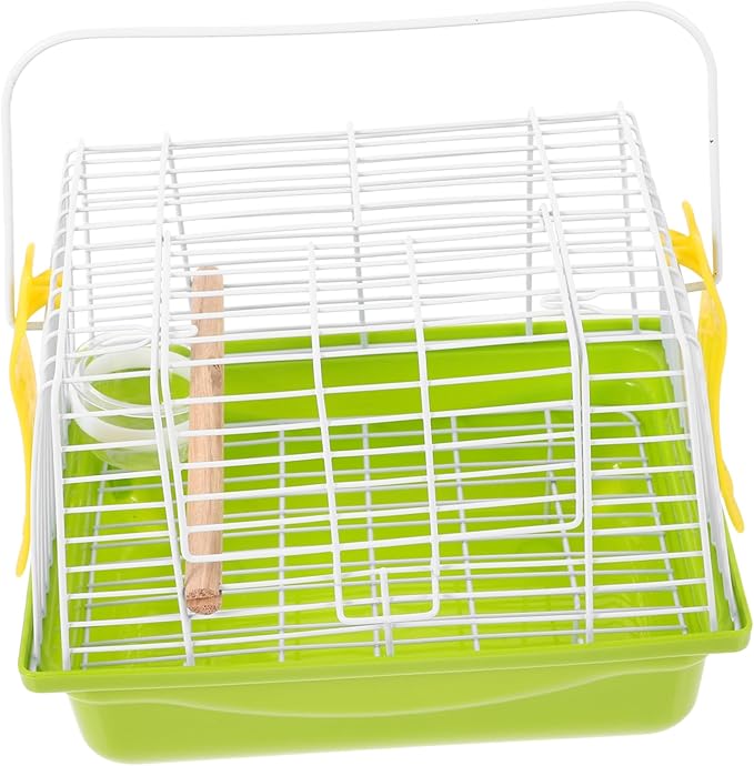 1set Portable Bird Carrier Cage Handle Comfortable Travel Cage for Parrots Cockatiels and Birds for Hiking Outings and Sightseeing Breathable Wire Structure for Air Circulation