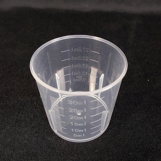 SUPVOX 100 Pcs Reptile Food Measuring Cups Washable Scale, Creative Feeding Containers for Crawling Pets, Sturdy Plastic Cups for Lizard and Gecko Feeding