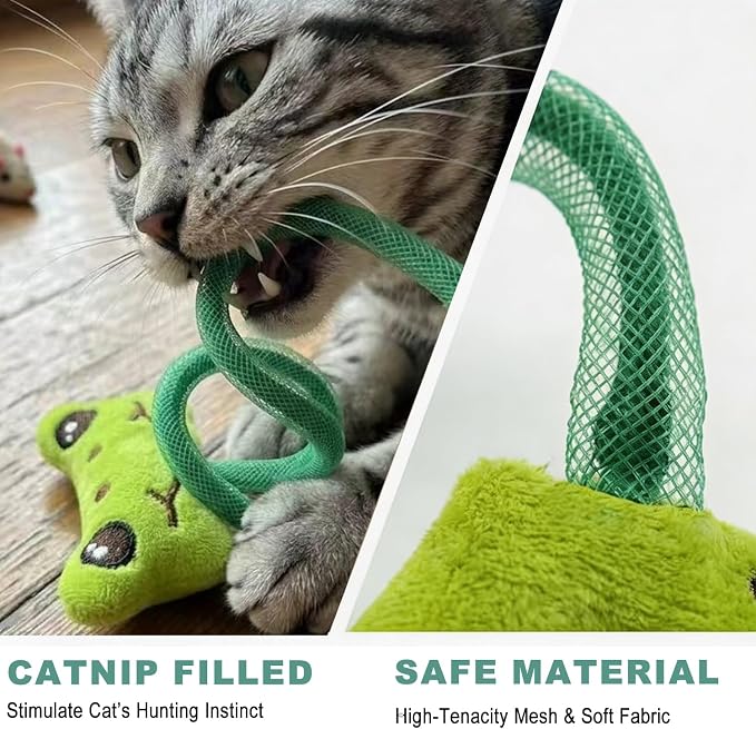 Interactive Catnip Toys for Indoor Cats, Cat Chew Rope Toy for Teeth Cleaning, Cat Crinkle Balls for Kitten Training and Play, Cat Toys Set for All Breeds 7Pack - Image 3