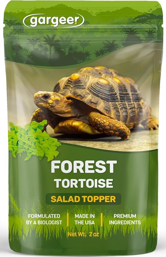 Gargeer 2oz Forest Tortoise Food Supplement, Flower Salad Mix Topper. Supercharge Juveniles & Adults Appetite, Health & Immune System. Complete Diet, Rich with Vitamins, Made in The USA. Enjoy!