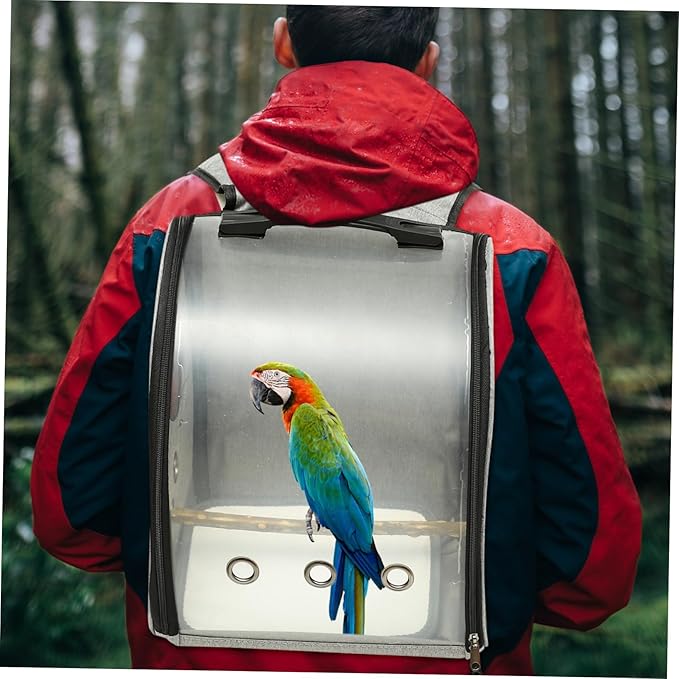 Sosoport Parrot Travel Carrier Birdcage Backpack Bird Carrier Bag Portable Bird Bag