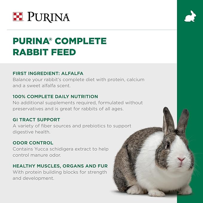 Purina | Rabbit Food Complete Pellets | 50 Pound (50 lb) Bag
