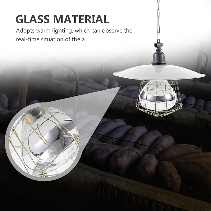Milisten Brooding Heat Preservation Lamp Heating Poultry and Livestock Safe and Efficient Heat Source for Chicks Pregnant Animals and Newborns