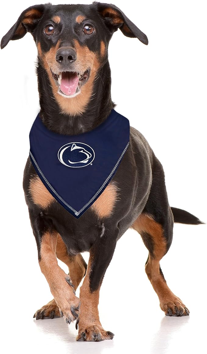 Pets First NCAA Penn State Nittany Lions TIE Bandana, Size Small/Medium. Dog Bandana Scarf Bib for Pet Cat Dog. The Ultimate Game-Day, Party Bandana