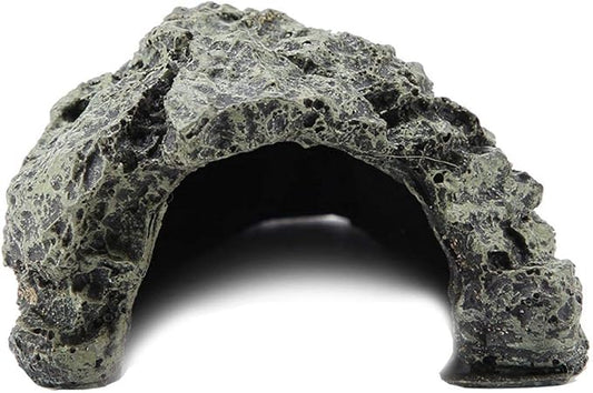 KUIDAMOS Reptile Rock Hide Cave reptile hides and caves Reptile Hiding Habitats Cave, Ideal tortuguero for Small Lizards, Frogs, Turtles, Frogs, Snakes(S) Terrariums