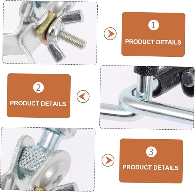 DOITOOL 1pc Reptile Heat Lamp Clip Aluminum Alloy Lamp Clamp for Reptile Light Easy Install Remove