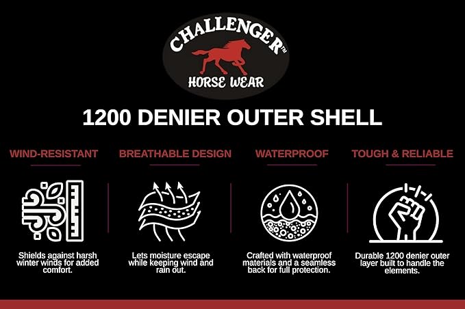 82" 1200D Turnout Lightweight Rain Horse Winter Blanket Sheet 3EE05PK